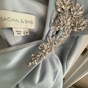 Sachin & Babi Blue Dress with Silver Details